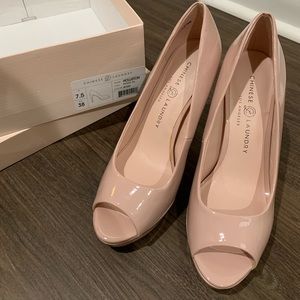 Chinese laundry, blush pink, peep toe heels - NEVER WORN